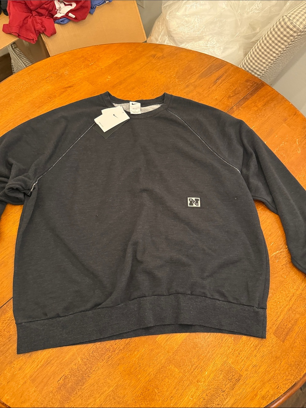 Nike Gym Heritage Dri-FIT Fleece Fitness Men’s Sz XL sweatshirt HJ3136-010 Black